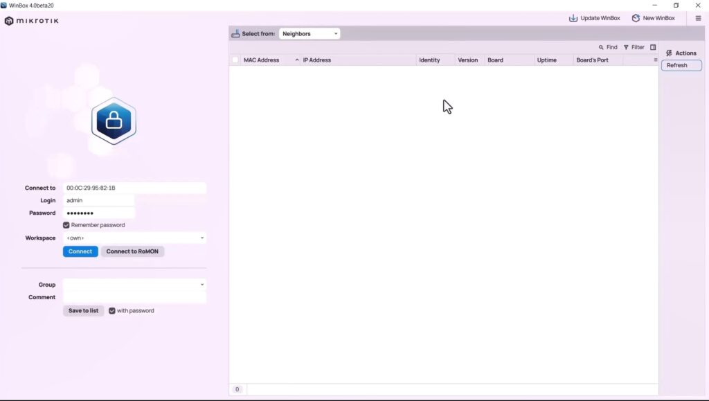 winbox ابزار ارتباط با میکروتیک